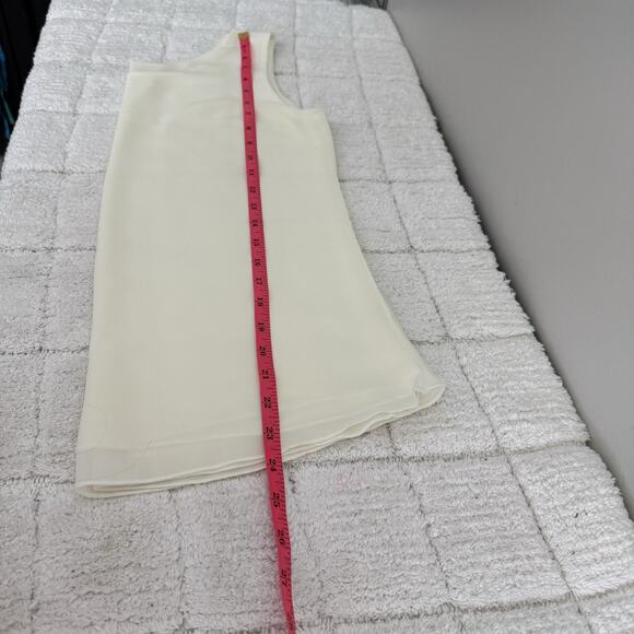 Womens White Sleeveless Blouse Size Small Fairy Flowy Vanilla Girl Babydoll - Picture 6 of 9